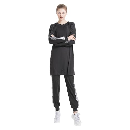 Women Muslim Tracksuits Modest Muslim Sportswear Set 2 Piece Sweatsuits Outfits for women