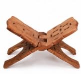 Wooden Book Stand, Traditional Sheesham Wood Reading Rest, Foldable Design, Brown, Decorative Display Holder (13 Inch)(Pack of 1)-image-35