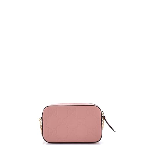 Pre-Loved Front Pocket Chain Shoulder Bag Jumbo GG Embossed Leather Super Mini, Pink3