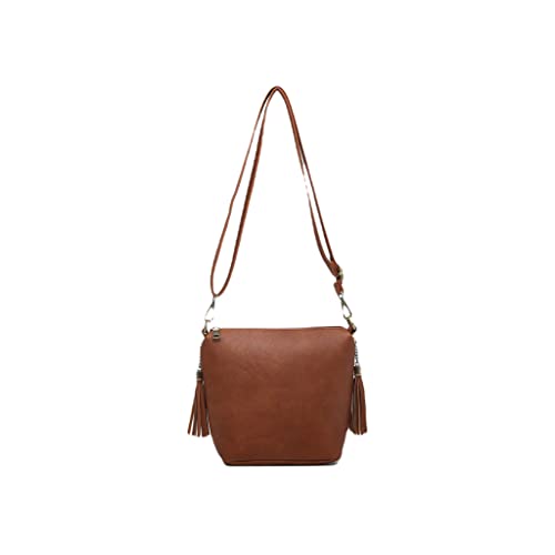 JEN & CO. Crossbody Bags for Women - Sling Bags for Women Dylan Crossbody Bag w/ 2 Side Tassel Zippers (M1766)