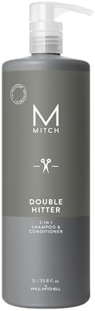 MITCH by Paul Mitchell Double Hitter 2-in-1 Shampoo & Conditioner for Men, For All Hair Types