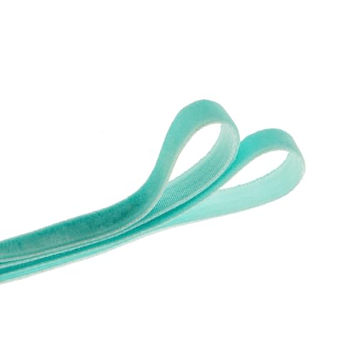 Image of QIANF Vintage Turquoise Blue Velvet Ribbon, 3 /8 Inch X 25Yd