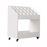 GRRICEPL Portadisegni Mobile, Portadisegni Verticale per Architetti con Ruote, Organizzatore di Attrezzature Fotografiche E Fondali, Scomparti Multipli (Colore : White, Taglia : 67.7x36.4x70cm)