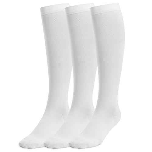 3 Pairs Women & Men's Compression Socks 15-20mmHg Support Stockings