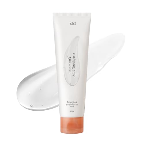 TNTN MOM'S | Vegan Toothpaste for Pregnancy | Fluoride-Free, Folic Acid & Vitamin B6 Enriched | Prevents Tooth Decay, Plaque & Gum Issues | Gentle Formula for Oral Care Support | Grapefruit, 4.2oz