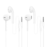 2 Pack Auricolari In-Ear Cuffie, Cuffiette con Filo e Microfono, Cuffie Isolamento Acustic...