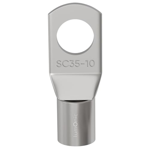 Tubular Cable Lug Blank 35mm² Hole Diameter M10 Ring Lug Copper tinned