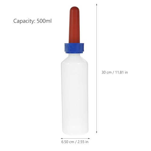 Yardwe Melkflasche 500ml Für Kälber Nahrhafte Aufzuchtflasche Und Milchflasche Zum Füttern - Ideal Für Kleintiere Katzen - Welpen Ziegen Und Schafe Praktischer Trinken Feeder Für