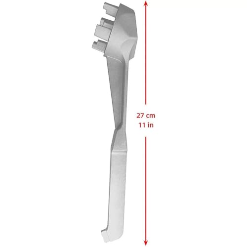 Image of Bung Wrench 55 Gallon Drum, Drum Wrench Aluminum Barrel Wrench Opener Tool for 10 15 20 30 50 55 Gallon Drum, for 2 inch and 3 /4 inch Bung Caps, Silver