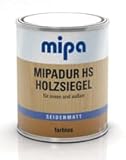 Mipadur HS Holzsiegel Überzugslack, Holzlasur, Holzklarlack, Holzversiegelung, seidenmatt, farblos 750 ml