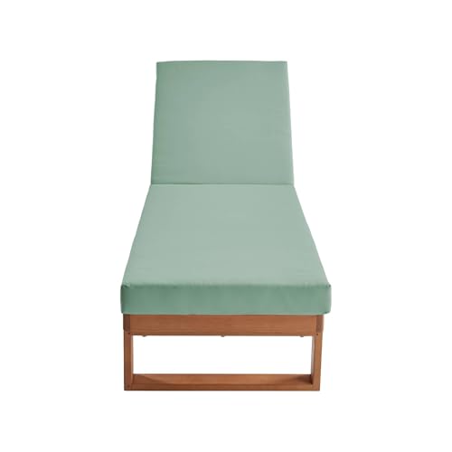 Lettino Prendola In Legno Di Eucalipto, Multi Posizione, Verde Grigio - 5