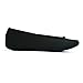 Nufoot Ballet Flats: Women's House Slippers for Indoor Use, Neoprene Socks with Slip-Resistant Soles, Wear as Yoga or Pilates Shoes, Black, Large