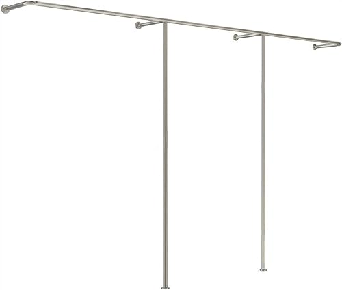 Porte-vêtements industriel mural support cintre acier inoxydable 250cm - 2