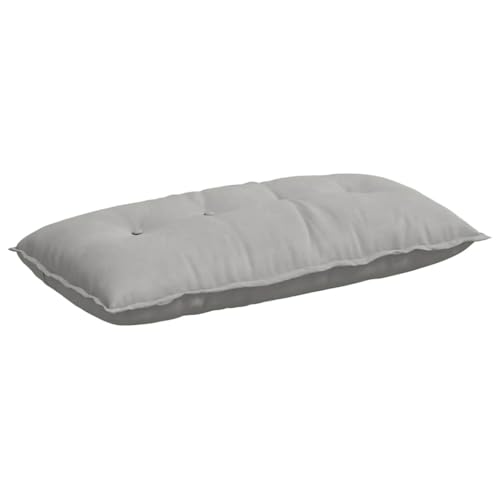XHNIFBN Cojín para el respaldo de color gris claro, 100 x 50 cm, cómodo cojín para sofá de microfibra, cojín grande de lectura para cama y sofá, cojín decorativo rectangular con funda extraíble y