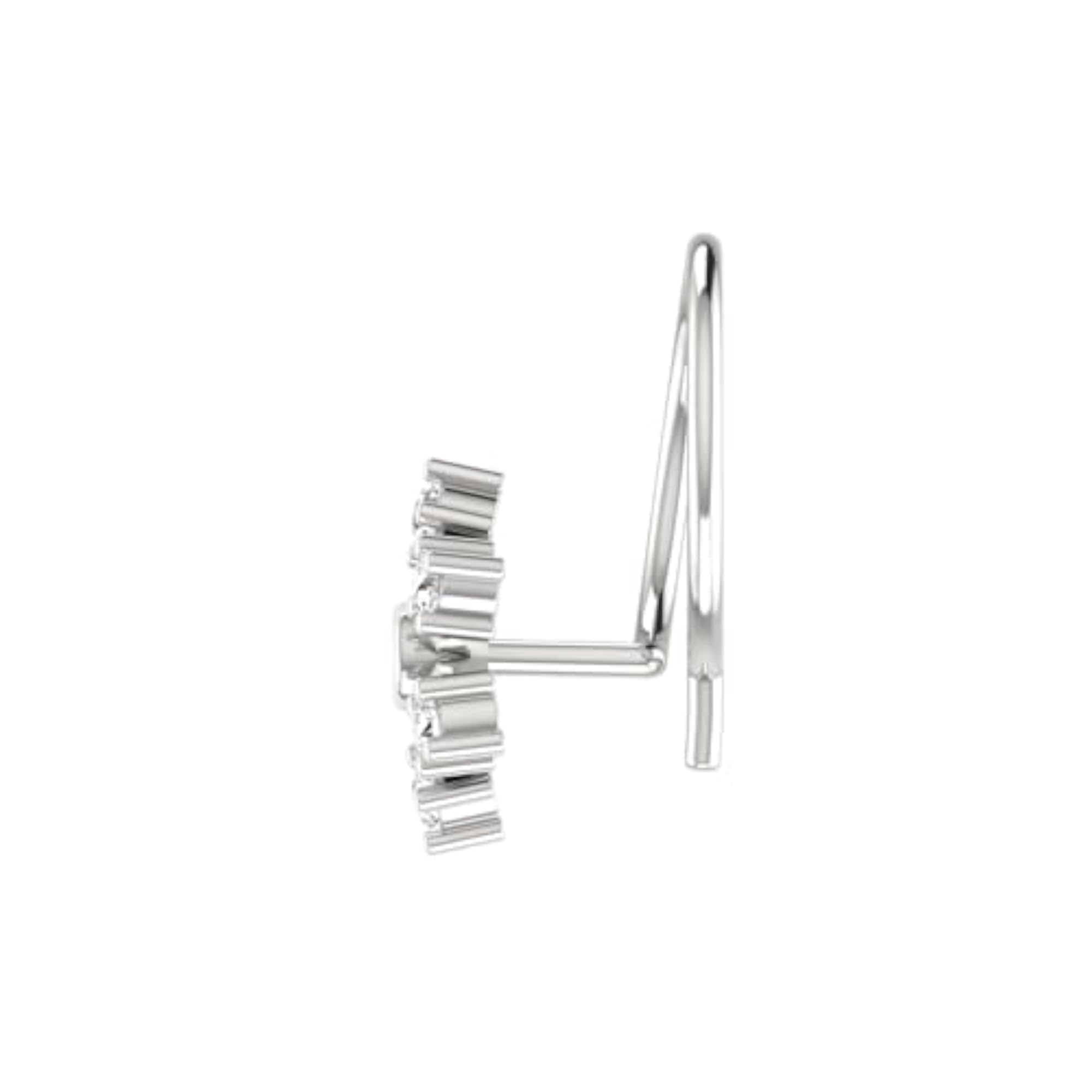 Women's 14Kt White Gold Stud Nosering, Classic