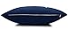 EURASIA DECOR Embroidered 12x20 Inch Lumbar Pillow Cover – Navy Blue Cotton Bedroom Accent – Sleep