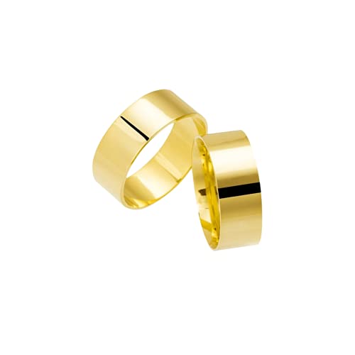 Par De Aliança Em Ouro 18k Reta 10.0 Gramas (o Par)