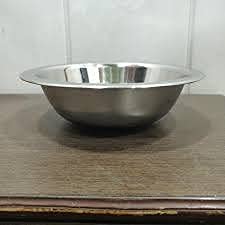 shivhomeworld Stainless Steel Solid Mixing Bowl/Atta Parath (Size-16)