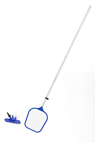 Bestway Flowclear - Set De Accesorios Para El Cuidado De Piscinas, Incluye Ventosa Y Extensos Accesorios Para Piscina, Color Azul
