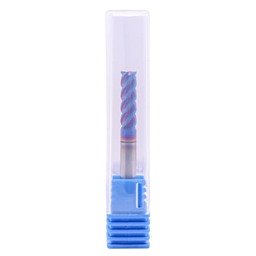Image of BestParts 5Pcs HRC65 Tungsten Carbide Square End Mills - TiAlsiN Nano Coated, 4 Flute, 45 Degree Helix, 3 /16 inch Cutting Diameter, 3 /16 inch Shank Diameter, 5 /8 inch Length of Cut, 2 inch Overall Length