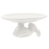 SOLUSTRE 1 Satz Keramik-Kaninchen-Dessertteller Hase Stand Dessert-Display süß Party für dessertplatte tortenplatte keramik Teller zur Aufbewahrung von Lebensmitteln Mini-Tortenständer Weiß