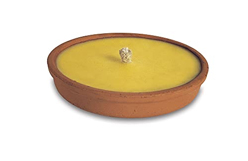 VERDELOOK Sun, Candele con cera profumata per giardino, diametro 14 altezza 3.5 cm