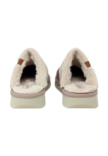 Chaussons femme mauve fourrure 36 : pantoufles confortables Grunland LOXI