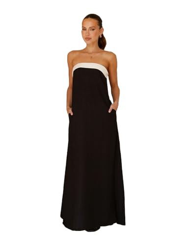 Image of Rare Women Black Colour Maxi Solid Dress