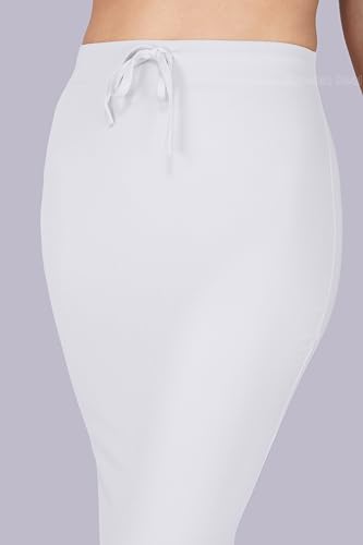 Sunehla Deal Saree Shapewear Petticoat for Women | Mermaid Style | Drawstring & Elastic Waist | Stretchable Inner Skirt (White, 3X-Large) — view 2