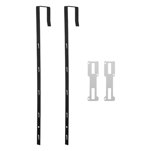 OUNONA Lot de 2 crochets pour miroir de porte : kit de suspension réglable, supports de porte robustes pour accrocher des vêtements et des miroirs, crochet d'organisation en métal pour la maison
