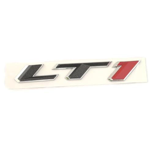 Image of 2pack LT1 Emblem 3D Side Door Badges Sticker Letters Nameplate Compatible with 2017-2024 84534516 SS LT1 Chrome