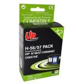 HP 56 HP 57 XL Uprint pack cartouche encre compatible jet d'encre noir couleur