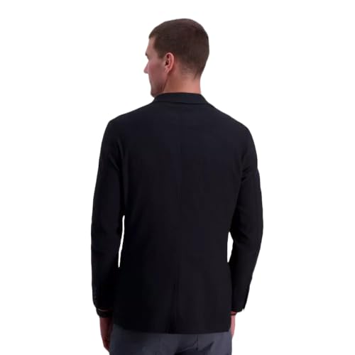 Haggar H26 Men's Slim Fit Blazer - (US, Alpha, Medium, Regular, Regular, Black)2