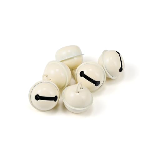Namzi Jingle Bells, 22mm 30pcs Craft Bells for DIY Holiday Decoration, Musical Party, Home, Festival, Wedding,Beige