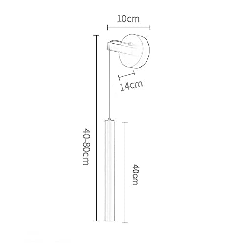 Aplique de pared de latón lineal, iluminación LED minimalista y elegante de 3W 5