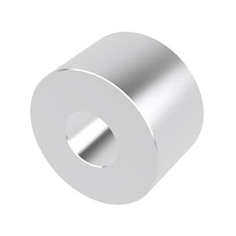 Aluminum Spacer 1" OD x .40" ID x 5/8" Long-Round Spacer Unthreaded Standoff Bushing Plain Finish, Fits Screws Bolts M10 and 3/8" by Metal Spacers Online 50 Pack