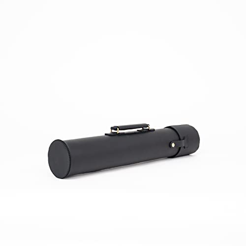 Image of Leather Poster Tube for Plans and Blueprints - 100% Hand Made - Black - 21 inch