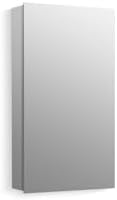 Kohler 55061-NA Embark Slim Medicine Cabinet Mirror, Adjustable Shelves with Mirrored Door, 15 in. W x 26 in. H