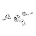 Newport Brass 3-2555 Ithaca Double Handle Tub Faucet with Metal Lever Handles, Polished Nickel