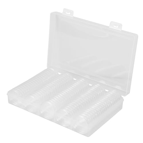 Caja organizadora transparente para cápsulas de moneda miniatura 1