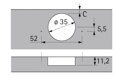 Charnière centrale à 95° Hettich pour rénover vos meubles
