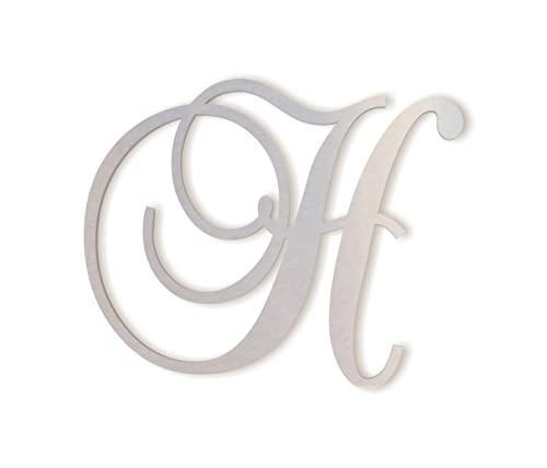 Metal Letter – H – Large Monogram – Wall Hanging – Cursive – Indoor and Outdoor Use