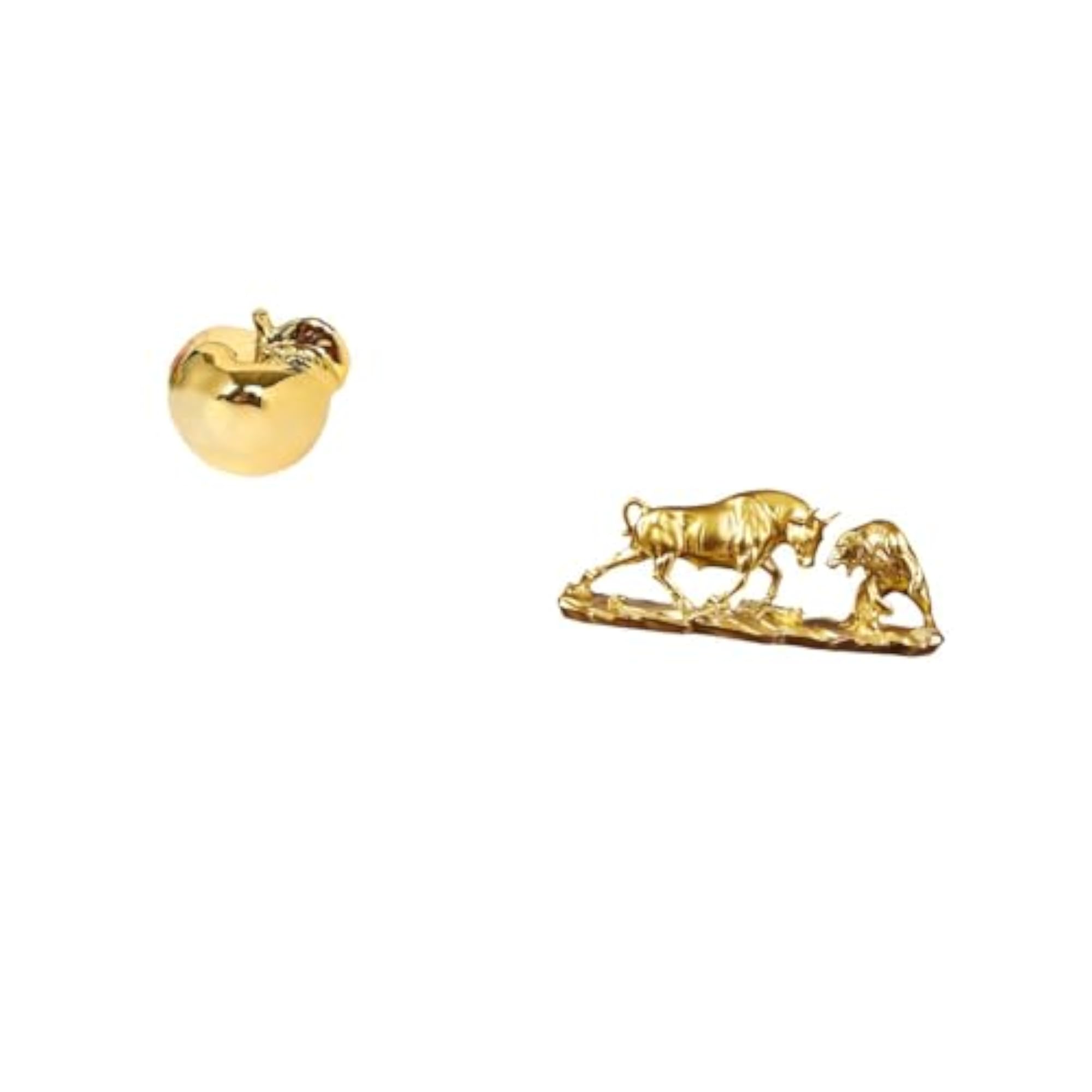 Elegant Fruit Bull Ceramic Sculpture Collection