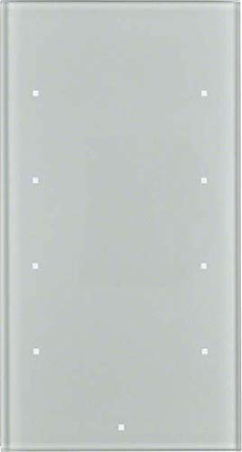 Preisvergleich Produktbild Hager Glasplatte mit Berührungssensor, 4 Drücker, Aluminium