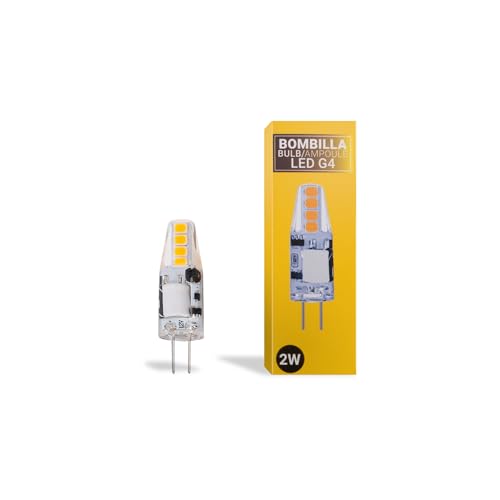 B·LED BARCELONA LED - Bombilla LED G4 bi-pin siliconada 12V AC/DC - 2W - Blanco Cálido