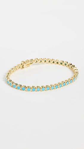 ADINA EDEN Women's Turquoise CZ Bezel Tennis Bracelet2