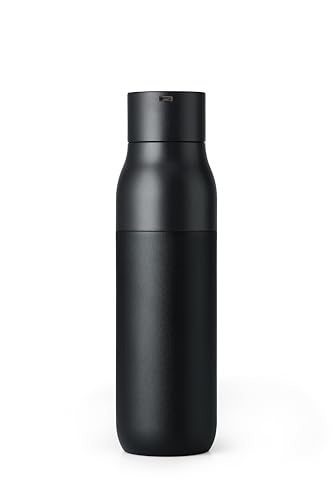 LARQ Bottle PureVis 500 ml - Self-Cleaning and Insulated Stainless Steel Water Bottle with UV Water Purifier and Award-Winning Design | Reusable & Travel Friendly| 2-Years Warranty, Obsidian Black