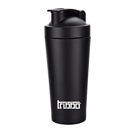 TRIBBO Stainless Steel Shaker 750 ml Shaker (Pack of 1, Steel) Shaker Bottle for Pre-Post Workout| With Blending Wheel and Whisking Wheel | Leakproof with Knob(BLACK) (B0CV8PWYJZ) Amazon Price History, Amazon Price Tracker
