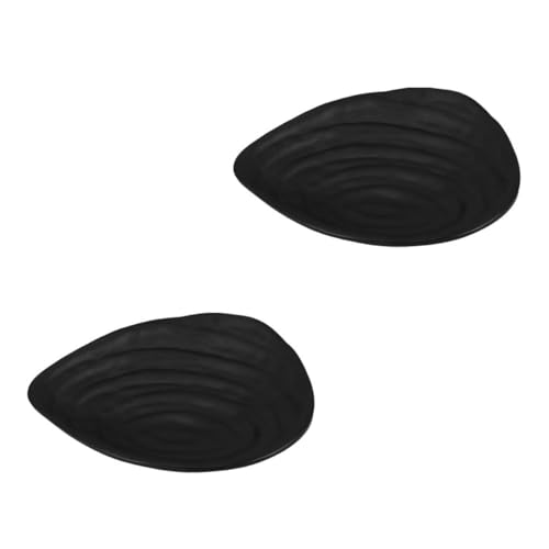 Juego de 2 Platos para Sushi de Melamina Negra miniatura 1