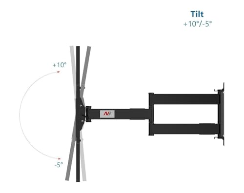 Image of North Bayou NB - SP5 Heavy Duty TV Wall Mount Double Arms Articulating Swivel TV Bracket for Most 75 inch-110 inch LED - LCD - OLED TVs, Load Capacity up to 90.9 Kg.